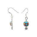 Multi Stone Gemstone Drop Earrings Sterling Silver