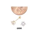 Star Stud Earrings 10k Yellow Gold Screwback 6mm C