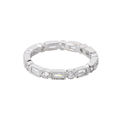 Womens Wedding Band CZ Ring 3mm .925 Sterling Silv