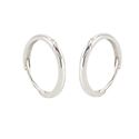 10k White Gold Hoop Earrings 15mm Medium Large Hin