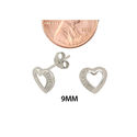 Diamond Heart Stud Earrings (.01 cttw, I-J, I2-I3)