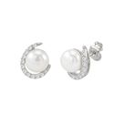 White Freshwater Pearl Sterling .925 Silver Earrin