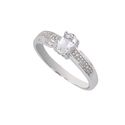 Sterling Silver Diamond Ring .01ct, I-J, I2 with 6