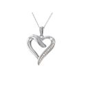 .10ct Diamond Heart Outline Pendant Necklace - 1 r