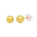 10k Yellow Gold Ball Stud Earrings High Polish Sil