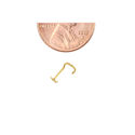 Nose Stud 3mm Star 22G 14k Yellow Gold Nose Screw