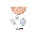 Sterling Silver Opal Gemstone Stud Earrings Irides