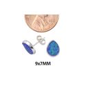 Opal Stud Earrings Gemstone Sterling Silver Navy B