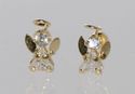 14k Yellow Gold Angel Stud Earrings Screwbacks - C