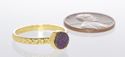 Amethyst Druzy Ring Sterling Silver 18k Gold Plate