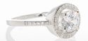 Sterling Silver Ladies Cocktail Ring 6mm Round CZ 