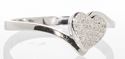 Diamond Heart Ring .10ct Sterling Silver Heart Mic