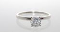 Solitaire Cubic Zirconia Engagement Ring Sterling 