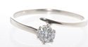 Sterling Silver Cubic Zirconia Ring 4mm 6 prong Ro