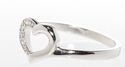 Sterling Silver Heart Ring CZ Cubic Zirconia High 