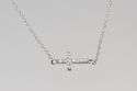 Sideway Cross Necklace 925 Sterling Silver Cubic Z