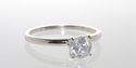 Solitaire Cubic Zirconia Engagement Ring Sterling 