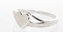 .15ct Diamond Heart Ring .925 Sterling Silver Micr