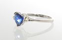 Heart CZ Ring .925 Sterling Silver Blue Sapphire C