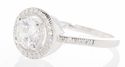 Sterling Silver Ladies Cocktail Ring 6mm Round CZ 