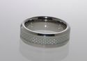 Tungsten Carbide Band Ring Grey Carbon Inlay Low B