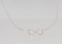 Infinity Necklace .925 Sterling Silver Clear Cubic