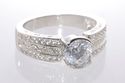 .925 Sterling Silver 1.5ct CZ Ring 7mm x 8mm Oval 