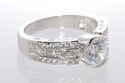 .925 Sterling Silver 1.5ct CZ Ring 7mm x 8mm Oval 