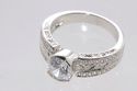 .925 Sterling Silver 1.5ct CZ Ring 7mm x 8mm Oval 