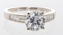 Cubic Zirconia Solitaire Ring 2ct Round CZ Baguett