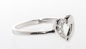 Sterling Silver Heart Ring CZ Cubic Zirconia High 