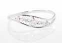 Sterling Silver 7 Circles CZ Cubic Zirconia Ring S