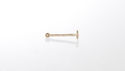 20g 14k Yellow Gold 2mm Flat Ball Nose Stud Nose P