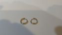 14k Yellow Gold Huggie Earrings Hinged Hoops Snap 