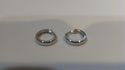 14k White Gold Huggie Earrings Hinged Hoops Snap C