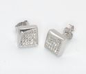 .925 Sterling Silver Cubic Zirconia Stud Earrings 