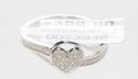 .15ct Diamond Heart Ring .925 Sterling Silver Micr