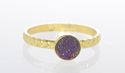 Amethyst Druzy Ring Sterling Silver 18k Gold Plate