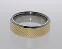 Tungsten Ring 8mm Band High Polish Yellow Gold Pla