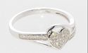 .15ct Diamond Heart Ring .925 Sterling Silver Micr