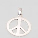  .925 Sterling Silver Peace Sign Symbol Pendant 29