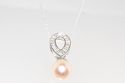 Freshwater Pearl Necklace Clear CZ Teardrop Neckla