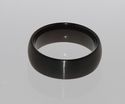 Tungsten Wedding Ring Brushed Black Enamel Plated 