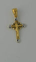 925 Sterling Silver Jesus Crucifix Two Tone Pendan