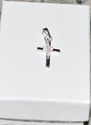 .925 Sterling Silver Cross Pendant with Dangling F