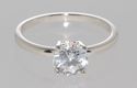 Sterling Silver Engagement Ring 7mm Solitaire Roun