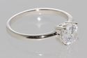 Sterling Silver Engagement Ring 7mm Solitaire Roun