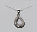 925 Sterling Silver .01 ct Open Teardrop Diamond N