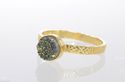 Sterling Silver Amethyst Druzy Ring 18k Gold Plate