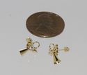 Angel Stud Earrings 10k Yellow Gold - Screw Backs